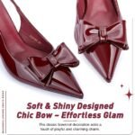 Zelaprox Pointed Toe Slingback Pumps with Adjustable Buckle & Bow - Image 7