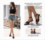 Zelaprox Woven High Heel Sandals | Strappy & Square Toe - Image 2