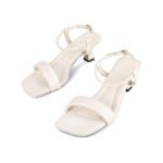 Zelaprox Square Toe Kitten Heels | Ankle Strap Sandals