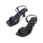 Zelaprox Square Toe Kitten Heels | Ankle Strap Sandals - Image 2
