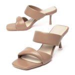 Zelaprox Square Toe Kitten Heel Mules & Slide Sandals - Image 4