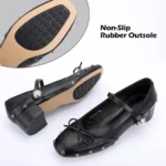 Gothic & Punk Style Mary Janes with Studs and Square Toe - Image 3