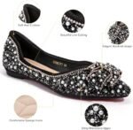 Zelaprox Dressy Comfort Flats for Women - Silver Bowknot - Image 11