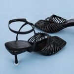 Zelaprox Woven High Heel Sandals | Strappy & Square Toe - Image 4