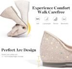 Zelaprox Dressy Comfort Flats for Women - Silver Bowknot - Image 6