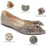 Zelaprox Dressy Comfort Flats for Women - Silver Bowknot - Image 12
