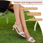 Zelaprox Square Toe Kitten Heels | Ankle Strap Sandals - Image 8