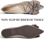 Zelaprox Dressy Comfort Flats for Women - Silver Bowknot - Image 9