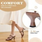 Zelaprox Square Toe Kitten Heel Sandals - Image 5