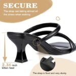 Zelaprox Square Toe Kitten Heel Sandals - Image 7